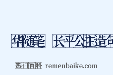 潄华随笔·长平公主造句是什么意思的图片